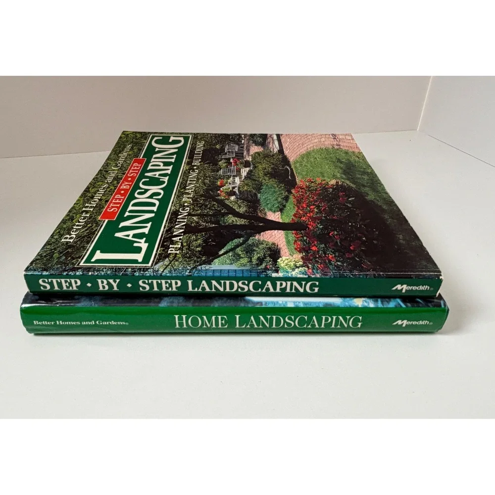 Better Homes and Gardens Landscaping Book Set 2pc Green Home Garden DIY Guide
